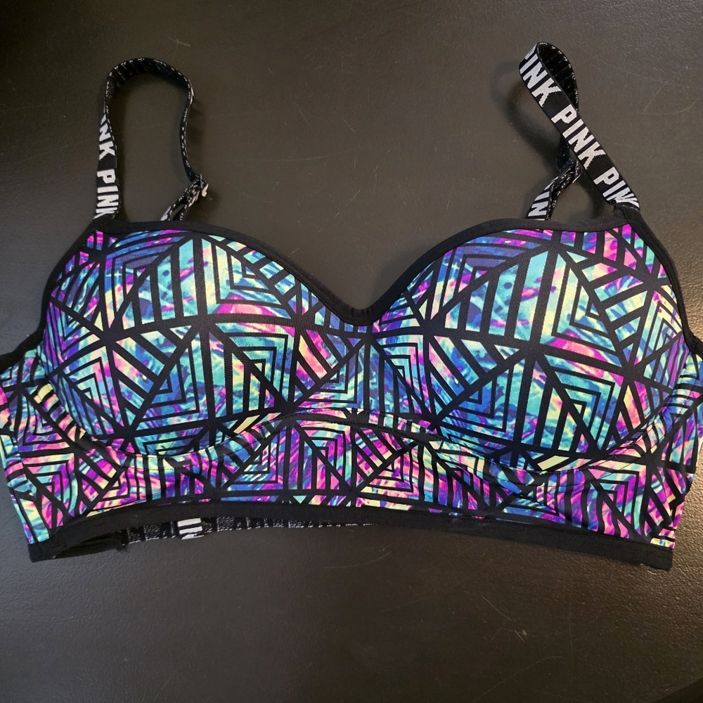 PINK Victoria's Secret Black Bra with Cage Back Size LG